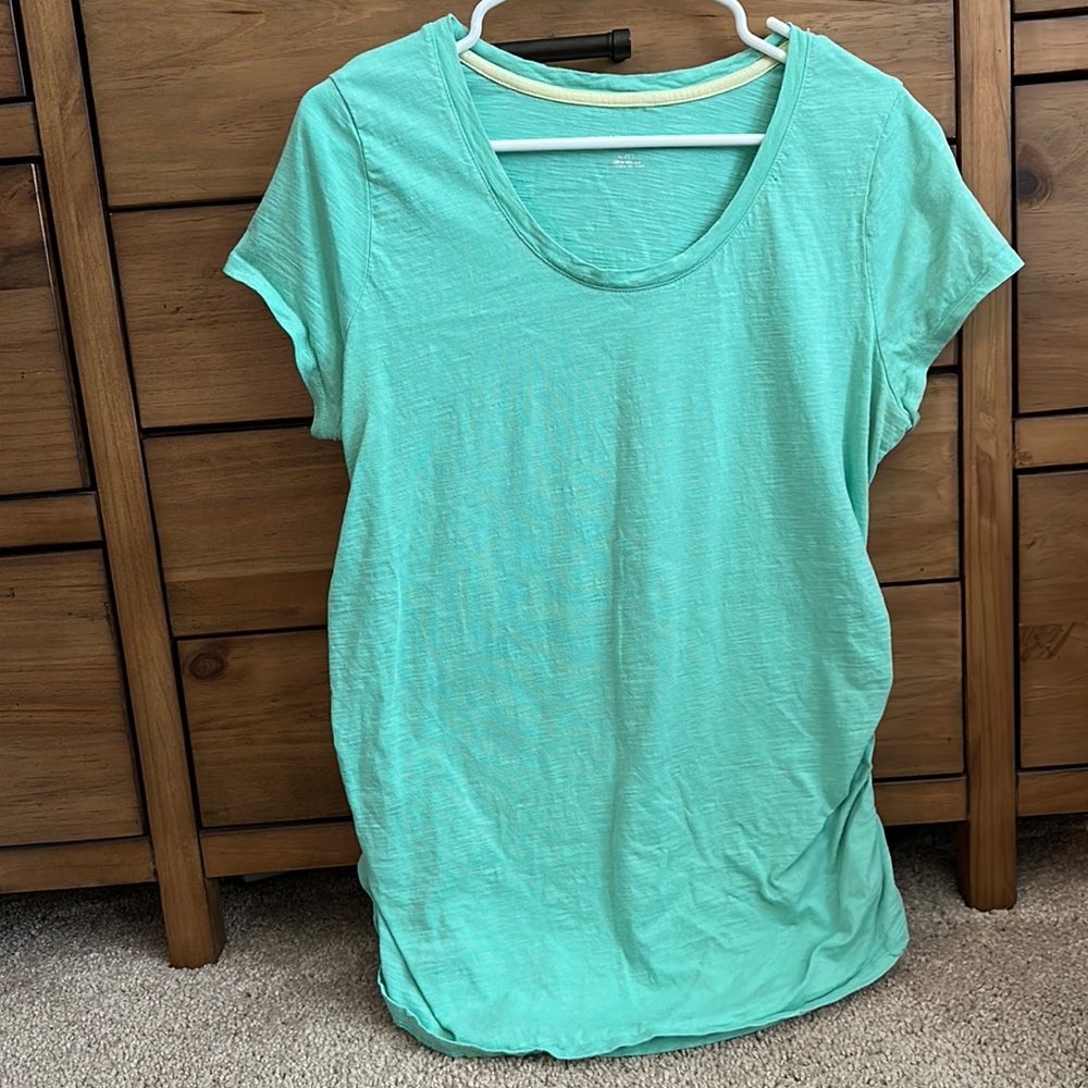 Aqua blue maternity top